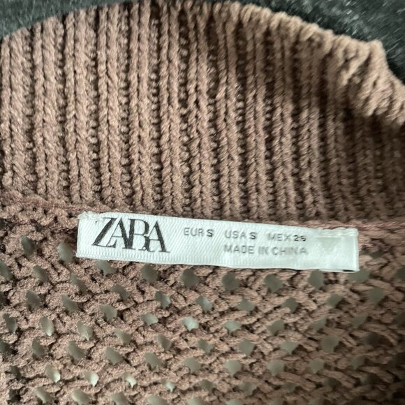 Zara Brown Long Sleeve Dress - Picture 9 of 12